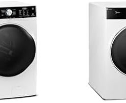 Midea White Front Load Washer and Electric Dryer Pair for Home