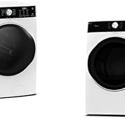 Midea White Front Load Washer and Gas Dryer Set for Efficient Cleaning