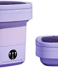 GR”AT Portable washing machine,Mini Washer,11L upgraded large capacity foldable Washer,Deep cleaning of underwear,baby clothes and other small clothes.Suitable apartments,dormitories,hotel. (Purple)