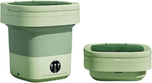 Compact Mini Washing Machine 11L Green Front Load Semi Automatic