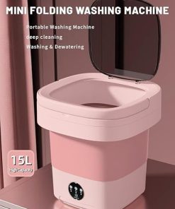 Portable Mini Washing Machine 15L Foldable Washer for Small Clothes 2