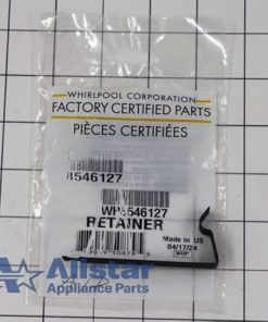 Black Stainless Steel Washing Machine Drain Pump Retainer Clip WP8546127 2