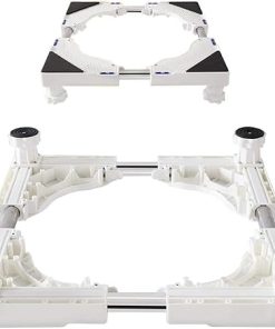 Adjustable Mobile Washing Machine Base with Multi-Functional Stand