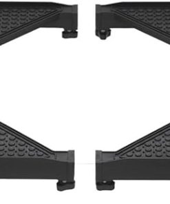 Adjustable Washing Machine Stand with Brake Mobile Roller Black