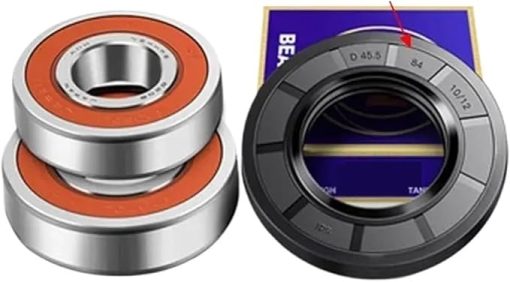 ALturn Compatible for Samsung， Drum Washing Machine Water Seal（45.5 * 84 * 10/12）+Bearings 2 PCs（6206 6207） Oil Seal Sealing Ring Parts - Image 2