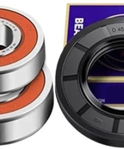 ALturn Compatible for Samsung， Drum Washing Machine Water Seal（45.5 * 84 * 10/12）+Bearings 2 PCs（6206 6207） Oil Seal Sealing Ring Parts
