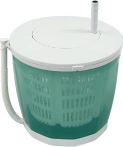 Clothes Spin Dryer, Mini Portable Washing Machine,2 in 1 Manual Non-Electric Washing Machine,Mini Traveling Outdoor Washing Machine, Compact Washer Spin Dryer,Green,(13.77 * 13.39in),4.41lbs