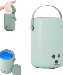 Portable Mini Washing Machine for Socks and Underwear 3.8L Green