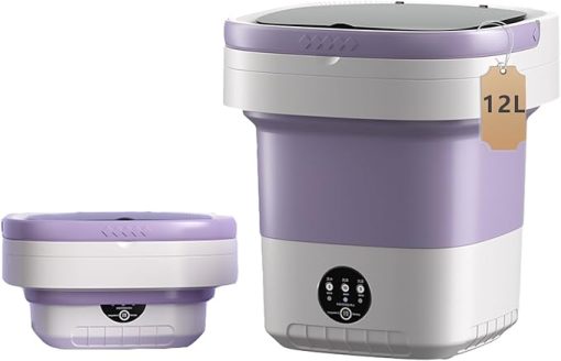 Portable 12L Folding Washing Machine with 3 Modes for Small Clothes