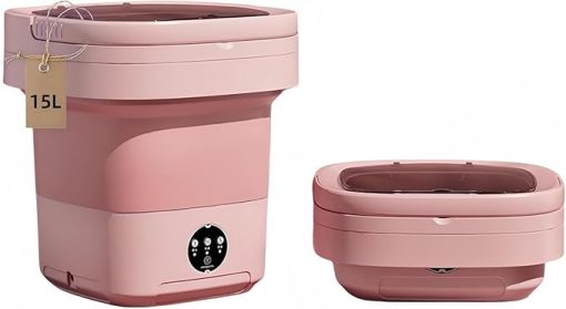 Portable Mini Washing Machine 15L Foldable Washer for Small Clothes