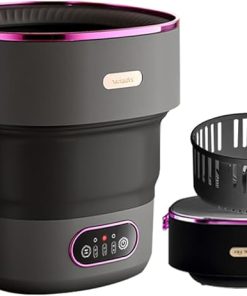 Upgraded 15L Portable Washing Machine with Spin Basket for Travel