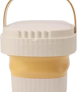 Compact Yellow Mini Washing Machine with Foldable Design and High Capacity
