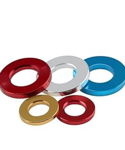 Aluminum Flat Washers M5 M6 M8 M10 Corrosion Resistant 10pcs Multi-Color