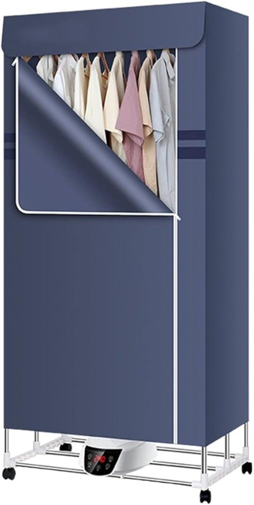 Folding Electric Clothes Dryer with Overheating Protection for Travel - Image 2