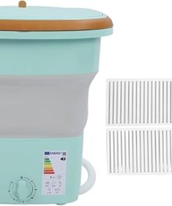 Portable 16L Mini Washing Machine for Travel and Home Use Green