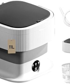 Portable Washing Machine – 11L Foldable Compact Washer with Integrated Spin Dryer