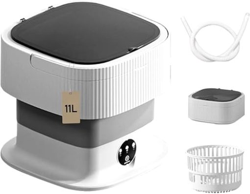 Portable Washing Machine - 11L Foldable Compact Washer with Integrated Spin Dryer