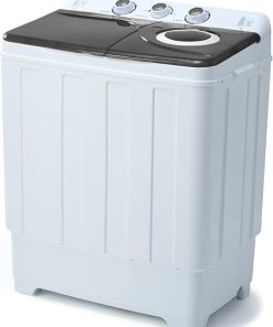 Compact Twin Tub Portable Washing Machine 28lbs with Drain Pump