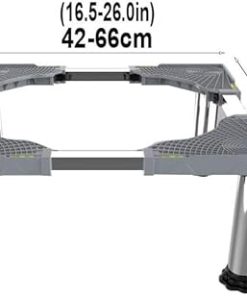 Adjustable Base for Washing Machine and Dryer 42-66cm Pedestal Frame 2