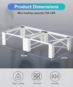 Laundry Pedestal Stand Set for Washers and Dryers 29 Inch White 2