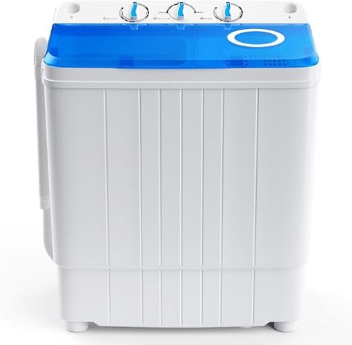 COSTWAY Portable Washing Machine 17.6 lbs Twin Tub Compact Washer - Image 2