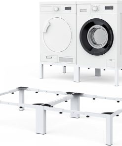 Heavy Duty Adjustable Washer Dryer Pedestal Stand for Home Use