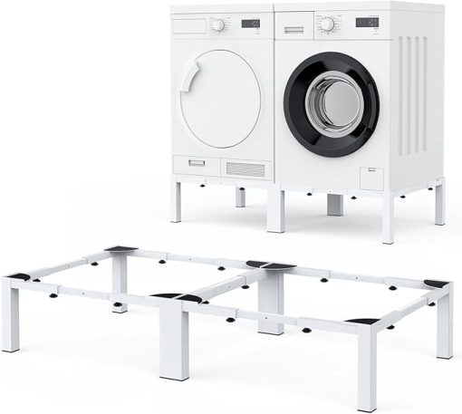 Heavy Duty Adjustable Washer Dryer Pedestal Stand for Home Use