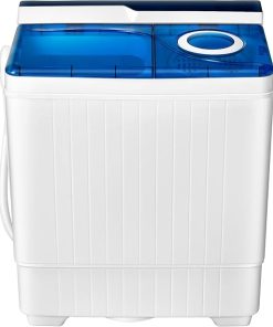 Compact 26 Lbs Costway Portable Washing Machine with Twin Tub Spinner