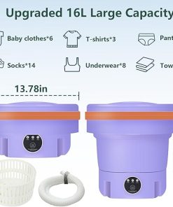 Portable 16L Foldable Washing Machine for Mini Laundry Needs 2