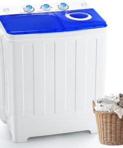 Compact Twin Tub Portable Washing Machine 28lbs with Drain Pump