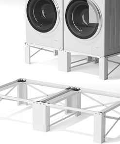 Laundry Pedestal Stand Set for Washers and Dryers 29 Inch White