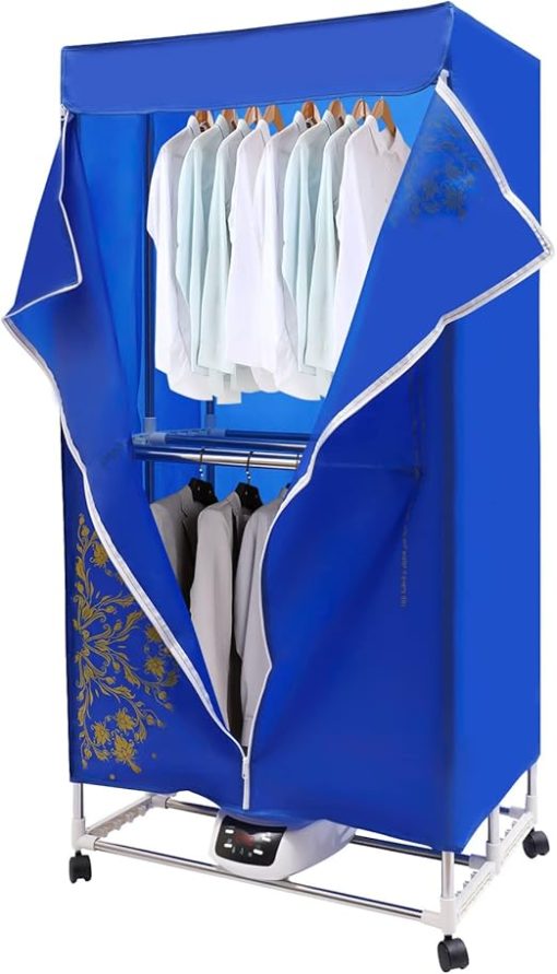 Portable 3 Tier Folding Clothes Dryer with Remote Control Features