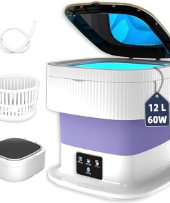Portable Mini Washing Machine 12L Foldable Washer Dryer 2-in-1 for Travel