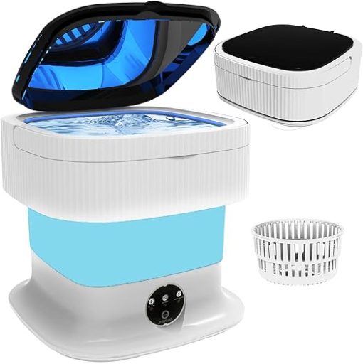 Compact 16L Portable Washing Machine and Spin Dryer for Travel
