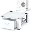 28 Inch Washer and Dryer Stand Laundry Pedestal Elevation White