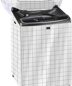 Portable Washing Machine Cover 13lbs Waterproof Zipper Design White