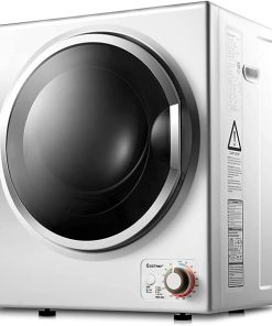 COSTWAY 110V Electric Portable Clothes Dryer Stainless Steel Tub White
