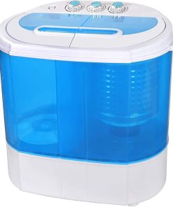 Portable Compact Washing Machine 9.9lb Twin Tub Top Load Combo