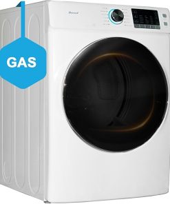 Gas Dryer 8 cu ft 27 Inch Front Load Machine with Steam and Care
