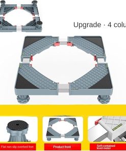 Adjustable Washing Machine Stand Mobile Base Support for Kitchen Use 2