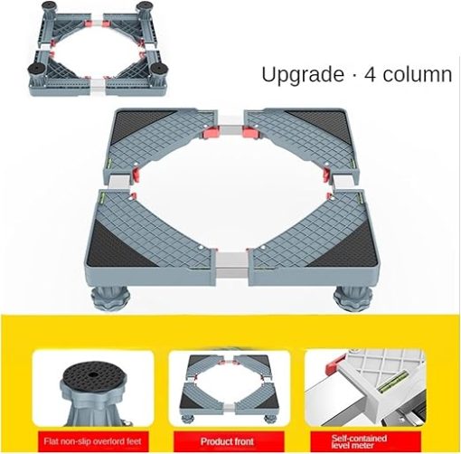 Adjustable Washing Machine Stand Mobile Base Support for Kitchen Use - Image 2