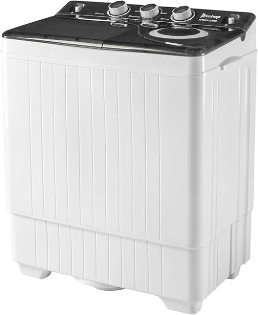 26Lbs Compact Twin Tub Washer with Built-in Drain Pump for RVs Camp - Image 2