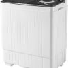 26Lbs Compact Twin Tub Washer with Built-in Drain Pump for RVs Camp
