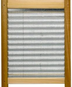 Lehman’s Galvanized Steel Manual Washboard, Rub-A-Dub, Wavy, V Crimp, for Function, Decor, or Music, Small 18 in x 8.5 inches 2