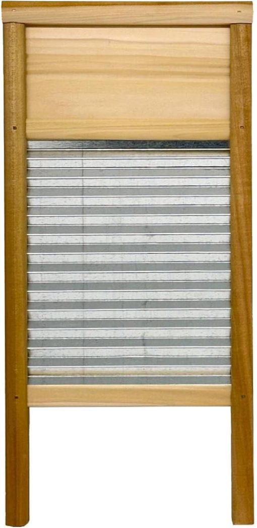 Lehman's Galvanized Steel Manual Washboard, Rub-A-Dub, Wavy, V Crimp, for Function, Decor, or Music, Small 18 in x 8.5 inches - Image 2