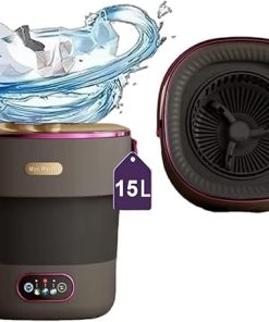 Compact 15L Portable Washer and Dryer for Travel and Camping