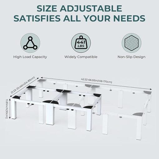 Heavy Duty Adjustable Washer Dryer Pedestal Stand for Home Use - Image 2