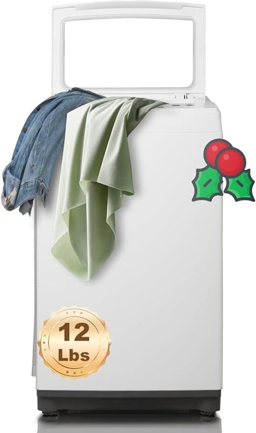 Portable 7 Cu Ft Washer 12 Lbs Fully Automatic Compact Top Load - Image 2