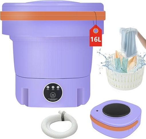 Portable 16L Foldable Washing Machine for Mini Laundry Needs
