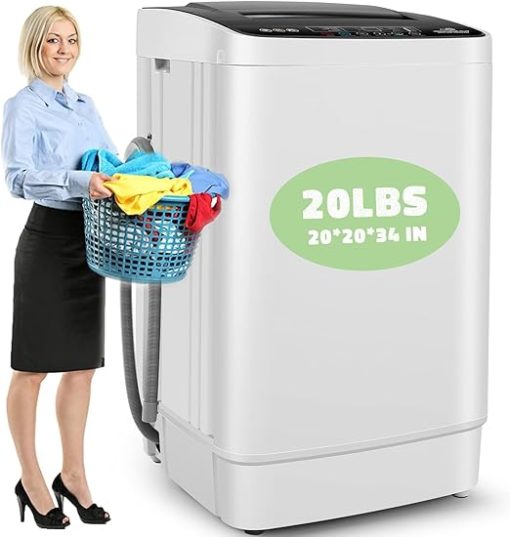 Compact Portable Washing Machine 20Lbs Capacity with Drain Pump - Image 2